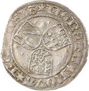 ½ Weißpfennig - Hermann IV of Hessen, Germany, 1481 reverse image
