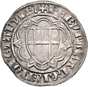 1 Weißpfennig - Frederick III of Saarwerden Riehl, Germany, 1376 reverse image