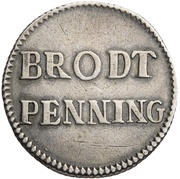 1 Brodtpfennig Silver pattern strike, Germany, 1739-1740 reverse image