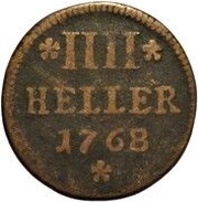 4 Heller, Germany, 1750-1792 reverse image
