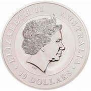 30 Dollars - Elizabeth II 4th Portrait - Australian Kookaburra obverse image