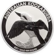 30 Dollars - Elizabeth II 4th Portrait - Australian Kookaburra, Australia, 2011 reverse image