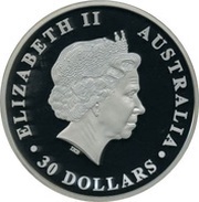 30 Dollars - Elizabeth II 4th Portrait - Koala - Silver Bullion Coin obverse image
