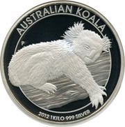 30 Dollars - Elizabeth II 4th Portrait - Koala - Silver Bullion Coin, Australia, 2012 reverse image