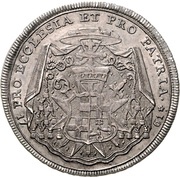 ½ Thaler - Francis Conrad of Rodt, Germany, 1761 reverse image