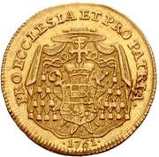 1 Ducat - Francis Conrad of Rodt, Germany, 1761 reverse image