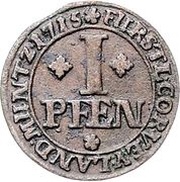 1 Pfennig - Maximilian of Horrich, Germany, 1715 reverse image