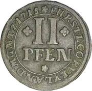 2 Pfennig - Maximilian of Horrich, Germany, 1715-1717 reverse image