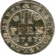 2 Pfennig - Theodore of Brabeck, Germany, 1787 reverse image