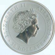 30 Dollars - Elizabeth II 4th Portrait - Koala - Silver Bullion Coin obverse image