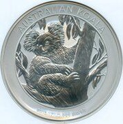 30 Dollars - Elizabeth II 4th Portrait - Koala - Silver Bullion Coin, Australia, 2013 reverse image