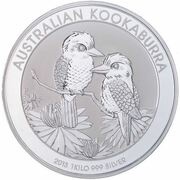 30 Dollars - Elizabeth II 4th Portrait - Kookaburra - Silver Bullion, Australia, 2013 reverse image