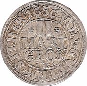 2 Mariengroschen - Arnold of Waldois, Germany, 1654-1656 reverse image