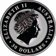 30 Dollars - Elizabeth II 4th Portrait - Australian Kookaburra obverse image