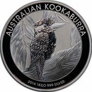 30 Dollars - Elizabeth II 4th Portrait - Australian Kookaburra, Australia, 2014 reverse image