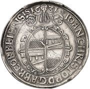 1 Thaler - John Christoph of Brambach obverse image