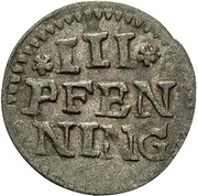 3 Pfennig, Germany, 1680 reverse image