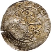 1 Groschen Counterstamped, Germany, 1382-1395 reverse image