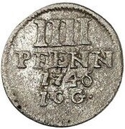 4 Pfennig - Frederick II, Germany, 1746 reverse image