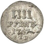 4 Pfennig - Frederick II, Germany, 1747-1748 reverse image