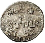¼ Stüber - Frederick II, Germany, 1752 reverse image