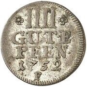 4 Pfennig - Frederick II, Germany, 1752 reverse image