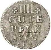 4 Pfennig - Frederick II, Germany, 1764 reverse image
