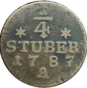 ¼ Stüber - Frederick William II, Germany, 1787 reverse image