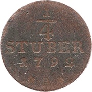 ¼ Stuber - Frederick William II, Germany, 1792 reverse image