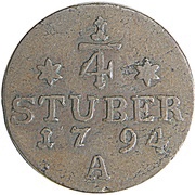 ¼ Stuber - Frederick William II, Germany, 1794 reverse image