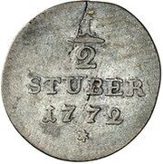 ½ Stüber - Frederick II, Germany, 1772-1781 reverse image