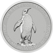 30 Dollars - Elizabeth II 4th Portrait - Emperor Penguin - Platinum Bullion Coin reverse image