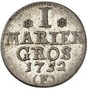 1 Mariengroschen - Frederick II, Germany, 1752 reverse image