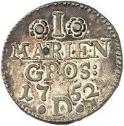 1 Mariengroschen - Frederick II, Germany, 1752-1756 reverse image
