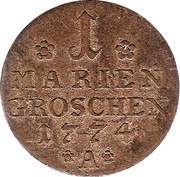 1 Mariengroschen - Frederick II, Germany, 1771-1775 reverse image