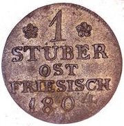 1 Stüber - Frederick William III, Germany, 1804 reverse image