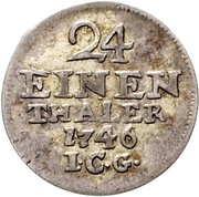 1⁄24 Thaler - Frederick II, Germany, 1746 reverse image