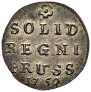 1 Schilling - Elizabeth, Germany, 1759-1761 reverse image