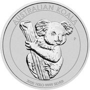 30 Dollars - Elizabeth II 6th Portrait - Australian Koala - Silver Bullion, Australia, 2020 reverse image