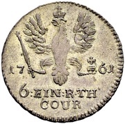 ⅙ Thaler - Elizabeth, Germany, 1761 reverse image