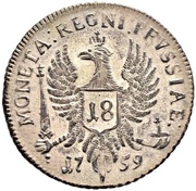 18 Groschen - Elizabeth, Germany, 1759-1761 reverse image