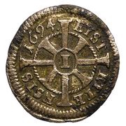 1 Kreuzer - John Eucharius of Castell, Germany, 1694 reverse image