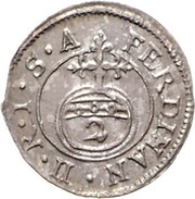 ½ Batzen - John Christoph of Westerstetten, Germany, 1623-1634 reverse image