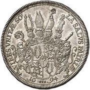 1 Thaler - John Eucharius Schenk of Castell, Germany, 1694 reverse image