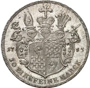 1 Thaler - John Anthony III of Zehmen, Germany, 1783 reverse image