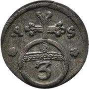 1 Dreier, Germany, 1668-1670 reverse image