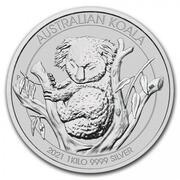 30 Dollars - Elizabeth II 6th Portrait - Koala - Silver Bullion Coin, Australia, 2021 reverse image