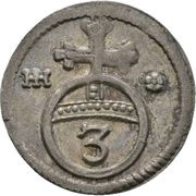 1 Dreier, Germany, 1670-1673 reverse image