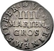 4 Mariengroschen, Germany, 1671 reverse image