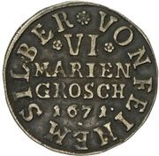 6 Mariengroschen, Germany, 1671 reverse image
